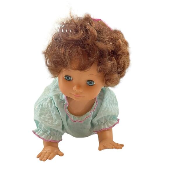 Oopsie Daisy Other - Oopsie Daisy Little Baby Doll Auburn Hair Working Crawl Cries Says Momma Vintage